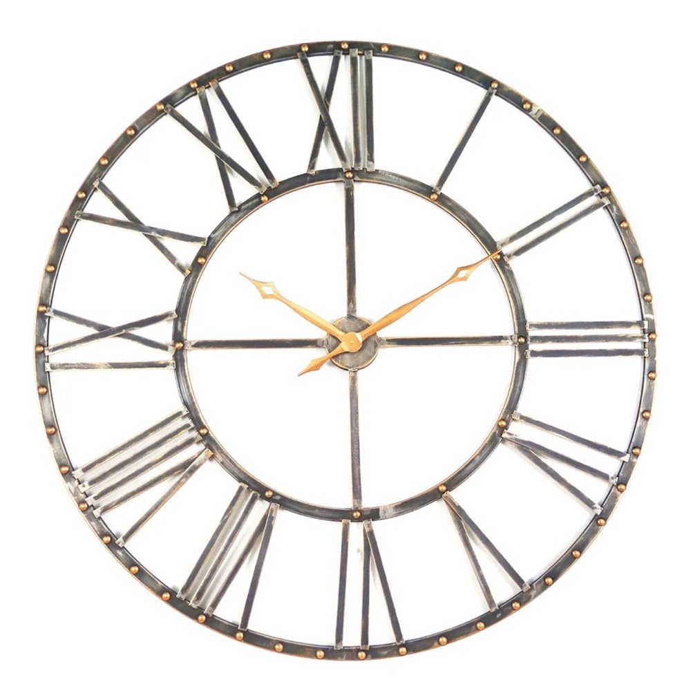 Metal gallery round clock 45”